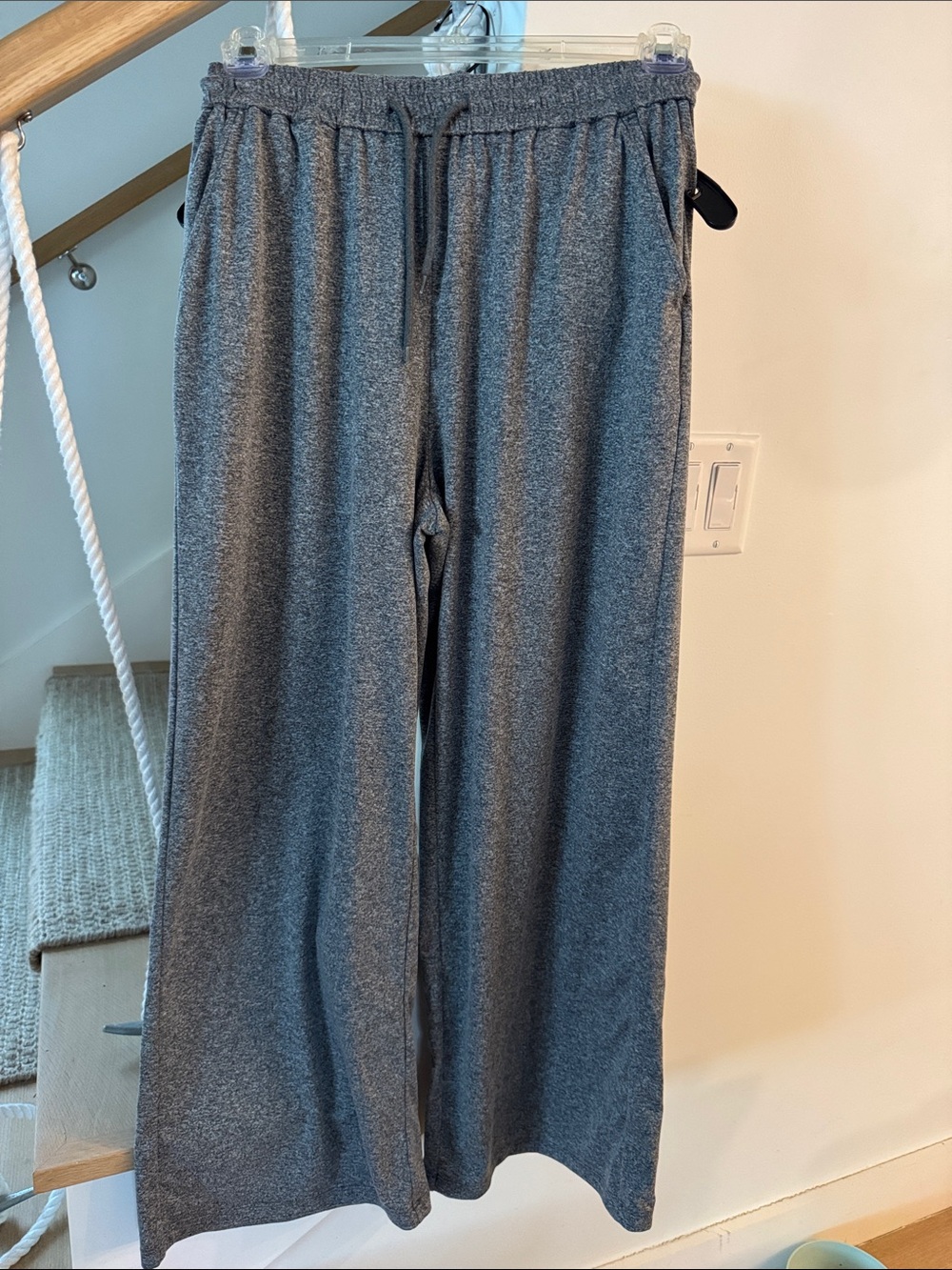 HALARA Charcoal Wide-Leg Lounge Pants